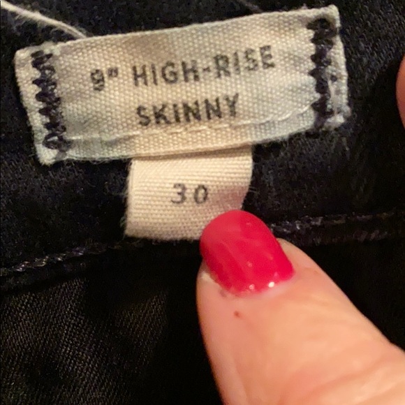 Madewell 9” High Rise Dark Blue Skinny Jeans 30 - Picture 3 of 4